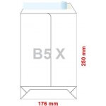 Taška B5 samolepicí s krycí páskou, křížové dno, bílá,250 ks – Zboží Živě