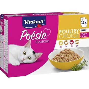 Vitakraft Cat Poésie Classique poultry drůbeží mix v želé 12 x 85 g