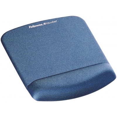 Podložka pod myš a zápěstí Fellowes PlushTouch modrá – Zboží Živě