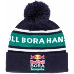 Zimní čepice s bambulí Red Bull Bora Hansgrohe tmavě modrá s logem – Hledejceny.cz