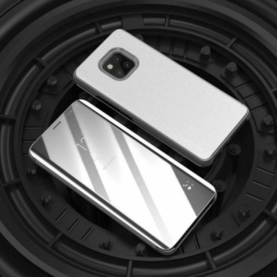Pouzdro SES Zrdcadlové plastové flip Huawei Mate 20 Pro - stříbrné – Zboží Mobilmania