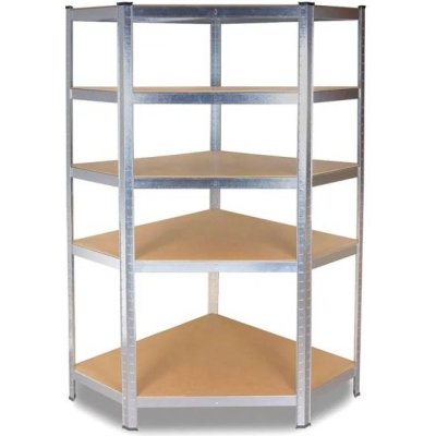 Max Rohový 150 x 75 x 30 x 63 cm 5 polic 750kg pozinkovaný – Sleviste.cz