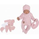 Z&Z 5-dílná kojenecká soupravička pletená do porodnice růžová bílá