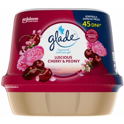 Glade Lucious Cherry & Peony vonný gel do koupelny 180 g
