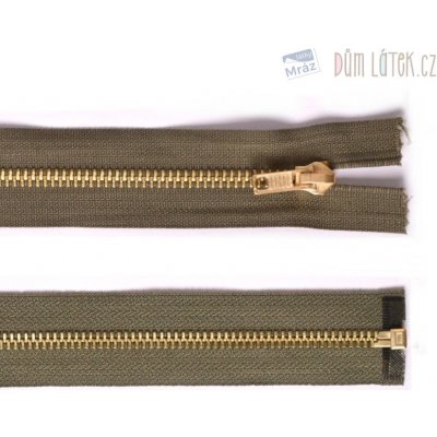 Zip mosazný dělitelný khaki 60 cm – Zboží Mobilmania