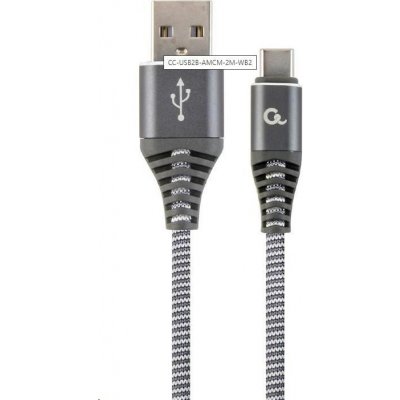 Gembird KAB05133Q USB 2.0 AM na Type-C (AM/CM), 2m, šedo-bílý – Zboží Mobilmania