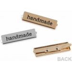 Kovový štítek/cedulka Hand made 10 x 35 mm – Sleviste.cz
