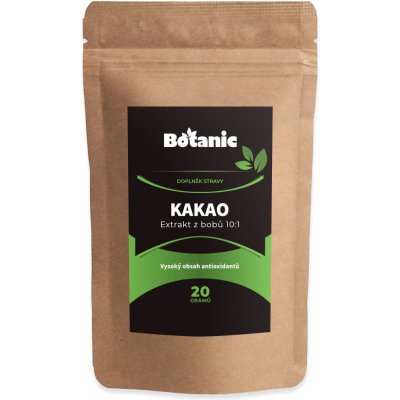 Botanic Kakao Extrakt z bobů 10:1 v prášku 20 g – Zbozi.Blesk.cz