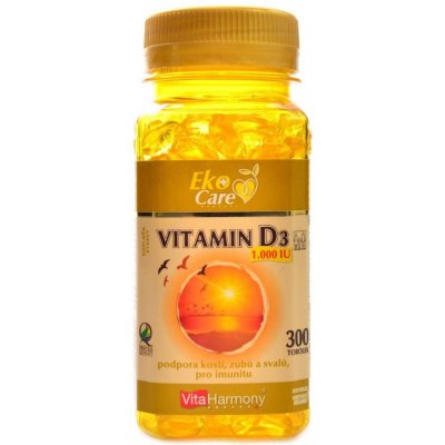 Vita Harmony Vitamín D3 1000 IU 25mcg 300 tobolek – Zboží Mobilmania