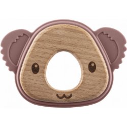 Zopa silikon dřevěné kousátko Koala Old Pink