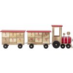 Bloomingville vláček Paulownia červená barva přírodní barva dřevo – Sleviste.cz