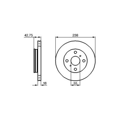 BOSCH brzdový kotouč 0 986 478 438