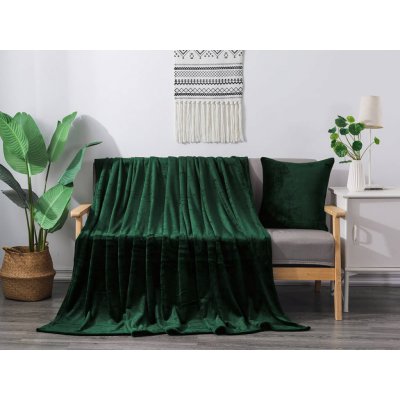 XPOSE Mikroplyš deka Exclusive tmavě zelená 200x230 – Zboží Mobilmania