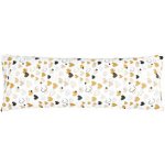 na relaxační polštář Srdce hořčicová, černá zip 50 x 145 cm – Zboží Dáma