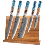 Sakuro Kuchyňský set 5 nožů SaKuRo blue z damaškové oceli – Hledejceny.cz