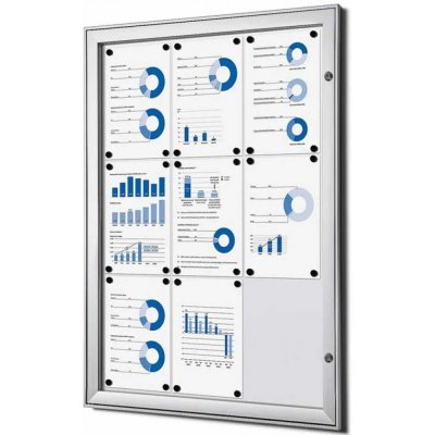 A-Z Reklama CZ Vitrína interier-exterier SCS9xA4 pro prospekty 9xA4 - Stříbrná – Zboží Dáma
