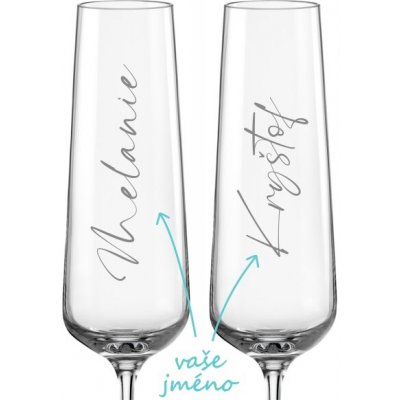 Personalizované sklenice na sekt Calligraphy 2 ks – Hledejceny.cz