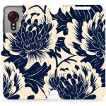 Mobiwear Samsung Galaxy Xcover 5 VA40S Modré a béžové květy – Zboží Mobilmania