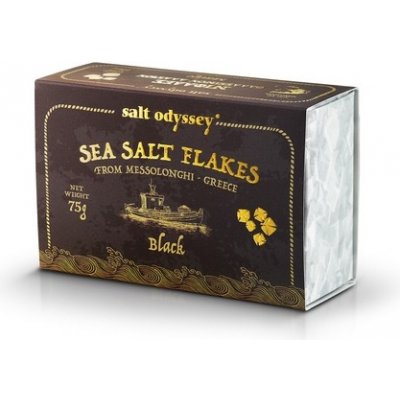 SALT ODYSSEY Vločky černé mořské soli 75 g dárková krabička – Zboží Dáma