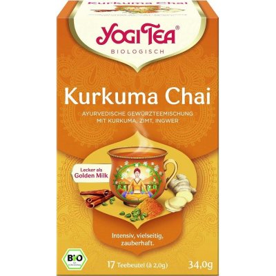 Yogi Tea Kurkuma Chai BIO ajurvédská čajová směs 17 x 2 g – Zbozi.Blesk.cz