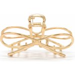 Kovový skřipec ve tvaru mašle Barva: zlatá – Zboží Dáma