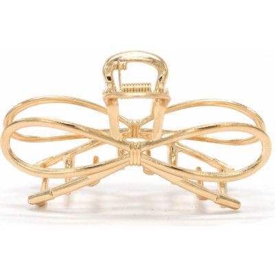 Kovový skřipec ve tvaru mašle Barva: zlatá – Zboží Dáma