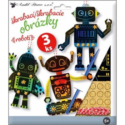 Anděl Sada škrabacích obrázků s doplňky roboti – Hledejceny.cz