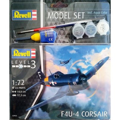 Revell model set plane 63955 F4U 4 Corsair 1:72 – Zboží Mobilmania