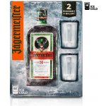 Jägermeister 35% 0,7 l (dárkové balení 2 sklenice) – Zboží Dáma