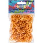 RAINBOW LOOM Original gumičky 300 kusov zlatá metalíza – Zboží Dáma