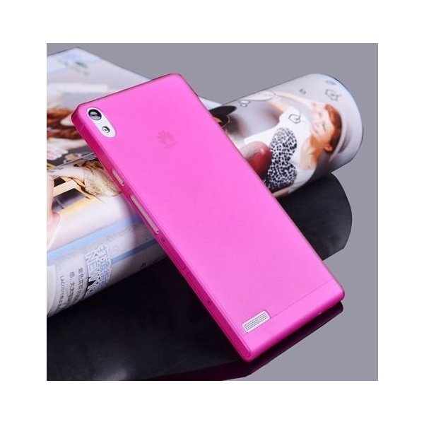 Pouzdro a kryt na mobilní telefon Pouzdro SES ultratenké 0,3mm HUAWEI P7 růžové