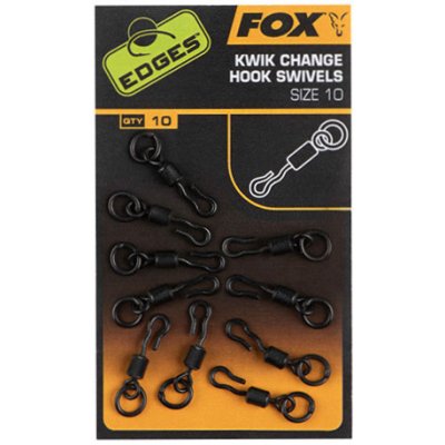 Fox obratlíky EDGES Kwik Change Hook Swivels vel.10 – Zboží Dáma