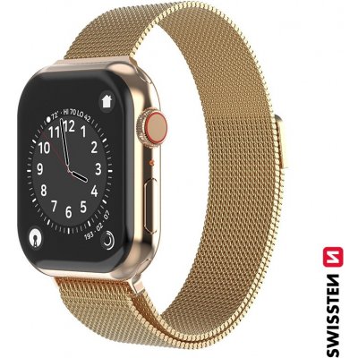 SWISSTEN ŘEMÍNEK PRO APPLE WATCH MILÁNSKÝ TAH 38-40 mm ZLATÝ 46000203 – Hledejceny.cz