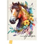 JUNIOR Památník S8 14x18 cm čiré se zámkem Kůň 80 listů – Zboží Živě