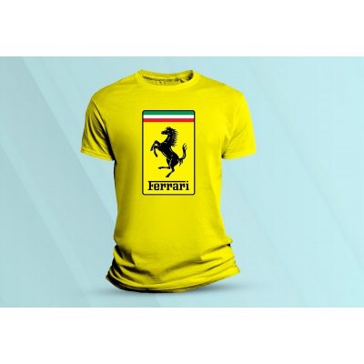 Sandratex dětské bavlněné tričko Ferrari., Žlutá