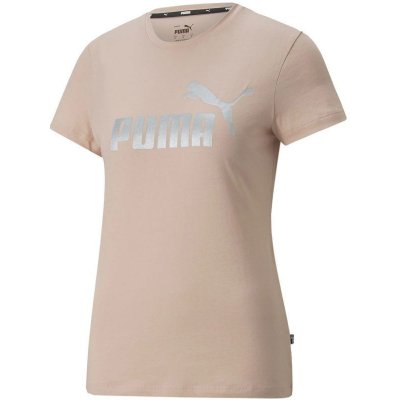 Puma ESS+ Metallic Logo Tee 848303-47 Růžová – Zboží Mobilmania