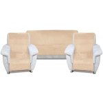 Bellatex Souprava KIRA PLUS 3+1+1 tmavá béžová světlá béžová 150 x 200 cm, 2 ks 65 x 150 cm – Sleviste.cz