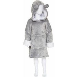 Atmosphera for kids Dětská deka s kapucí šedá