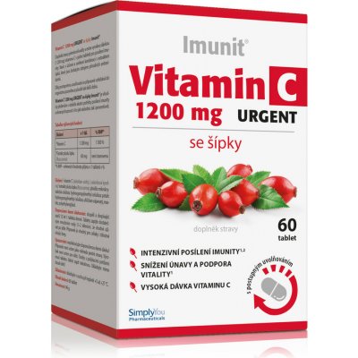 Simply You Vitamin C 1200 mg URGENT se šípky Imunit 60 tablet – Hledejceny.cz