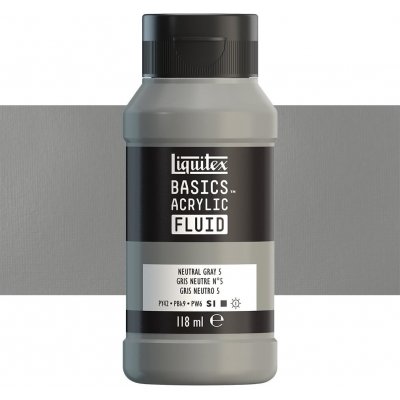 Basics Fluid akrylová barva 118 ml 599 neutral grey 5 – Hledejceny.cz