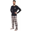 Pánské pyžamo Tommy Hilfiger UM0UM02989 0S1pánské pyžamo dlouhé s papučemi černé