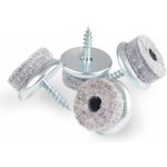 Walteco Filcový kluzák s vrutem, průměr 20mm, šedý, 4ks , 84989 – Sleviste.cz