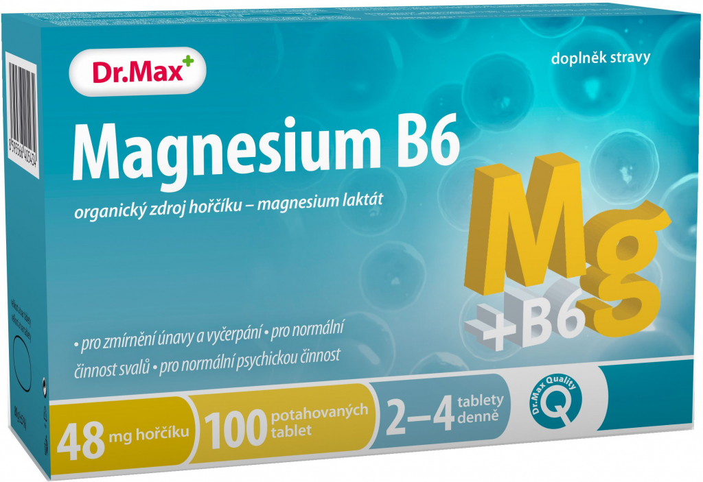 Dr.Max Magnesium B6 100 tablet od 149 Kč - Heureka.cz