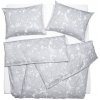 Povlečení SCANquilt povlečení satén design deco floral šedobílá 140x220 70x90