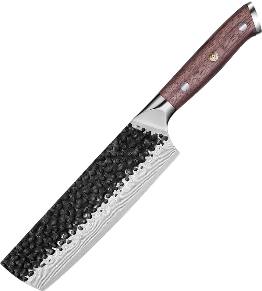 UG Grill Nůž Nakiri 17,3 30 cm Damašková ocel 67 ořechové dřevo