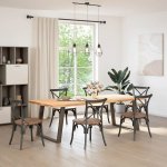Omaxi 311344 Nohy k jídelnímu stolu ve tvaru U 2 ks přírodní ocel 90 x 72-73 cm ocel – Sleviste.cz