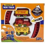 Teddies Vlak na klíček + 2 vagónky s kolejemi plast 7cm asst 2 barvy – Hledejceny.cz