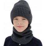 Merino zimní set čepice a tubusu 2vrstvý Grafitový – Zboží Mobilmania