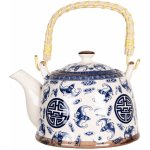 Clayre & Eef Konvice na čaj se sítkem a modrými ornamenty 18x14x12 cm 0,8L – Hledejceny.cz