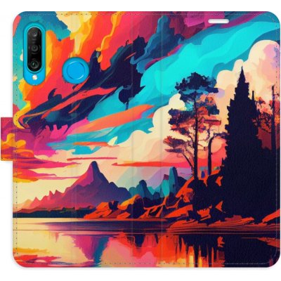 Pouzdro iSaprio Flip s kapsičkami na karty - Colorful Mountains 02 Huawei P30 Lite – Zbozi.Blesk.cz
